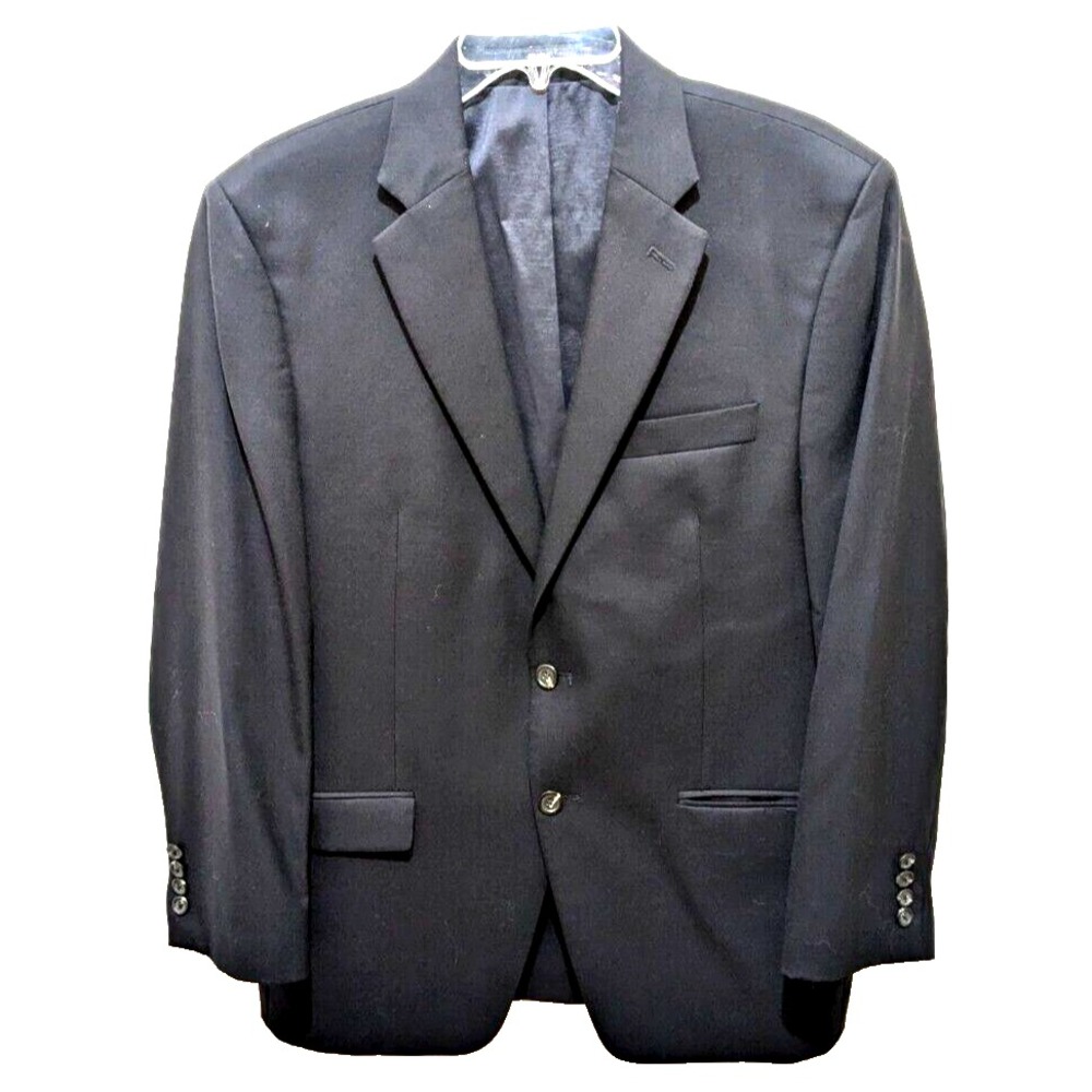 VTG Lauren Ralph Lauren Business Blazer  Size 42R  Navy Wool  Preppy Academia